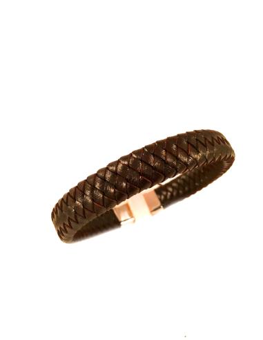 PULSERAS DE HOMBRE EN ACERO CON CUERO