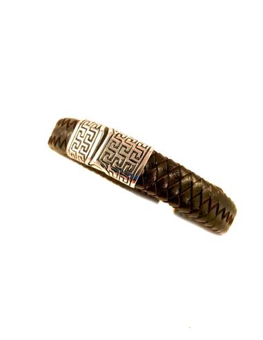 PULSERAS DE HOMBRE EN ACERO CON CUERO