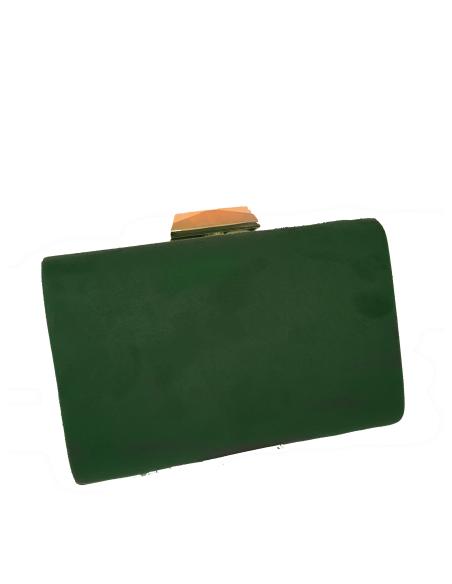 CLUTCH SENCILLO VERDE CAZA EN ANTELINA MUY FINA Y ELEGANTE