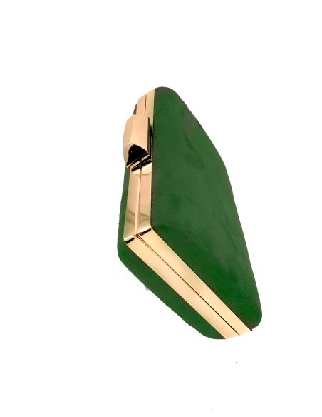 CLUTCH SENCILLO VERDE CAZA EN ANTELINA MUY FINA Y ELEGANTE