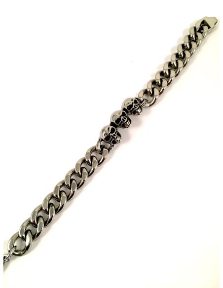 PULSERAS HOMBRE EN ACERO DE CALAVERAS