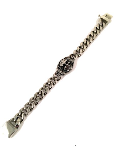 PULSERAS HOMBRE EN ACERO DE CALAVERAS