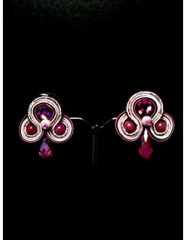 PENDIENTES FLAMENCA PLATA AMATISTA 
