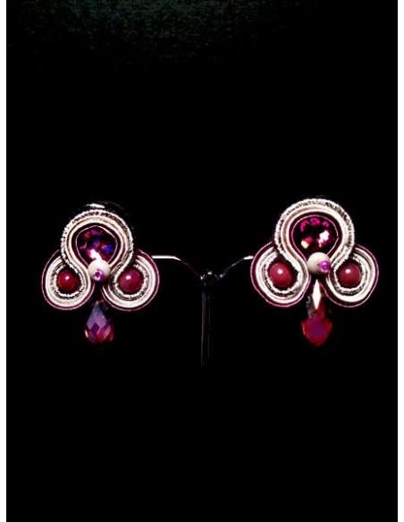 PENDIENTES FLAMENCA PLATA AMATISTA 