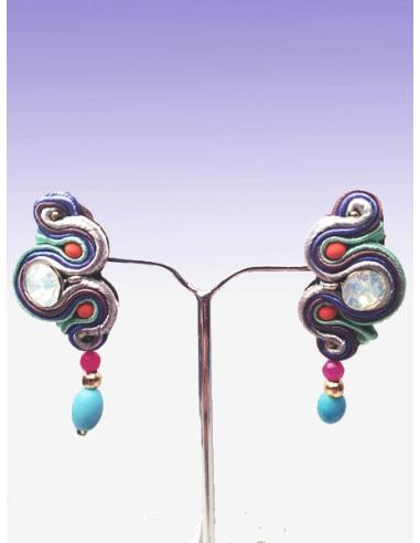 PENDIENTES FLAMENCA  VERDE FLUOR