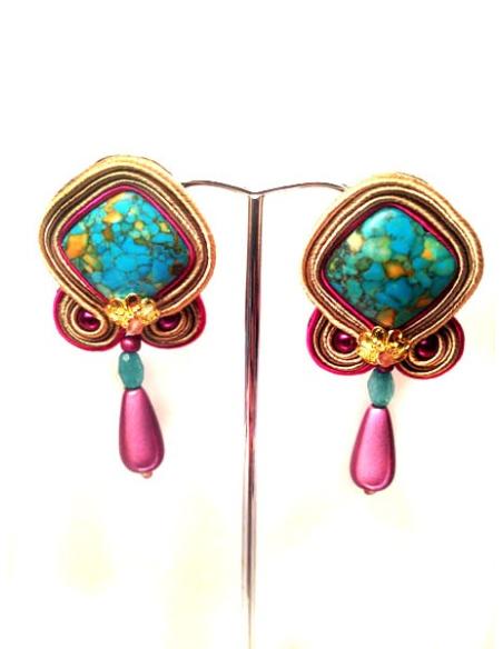PENDIENTES FLAMENCA BUGAMBILLA