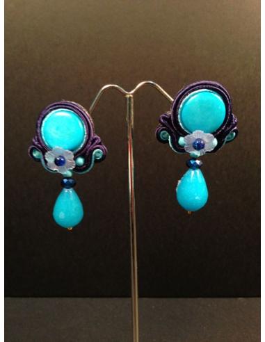 PENDIENTES FLAMENCA SUTACHE AZUL...
