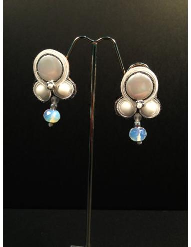 PENDIENTES FLAMENCA SUTACHE BLANCO...