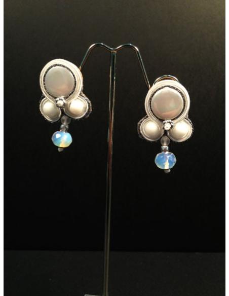 PENDIENTES FLAMENCA SUTACHE BLANCO PEQUEÑO