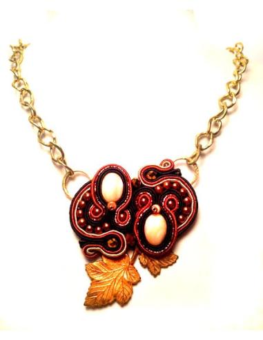COLGANTE DE BISUTERIA SOUTACHE,BRONCE