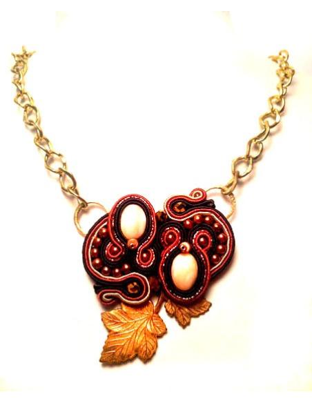 COLGANTE DE BISUTERIA SOUTACHE,BRONCE