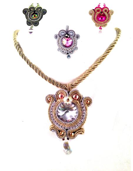 COLGANTES SOUTACHE CON CRISTAL DE SWAROSKY