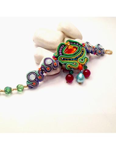 PULSERA DE DISEÑO SOUTACHE,GRANDE...