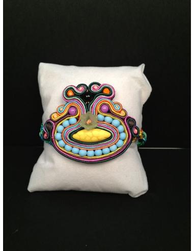 PULSERA  SOUTACHE, MULTICOLOR PEQUEÑA