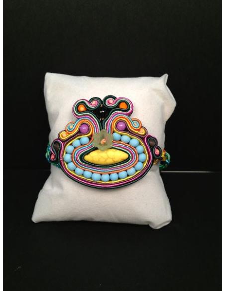 PULSERA  SOUTACHE, MULTICOLOR PEQUEÑA