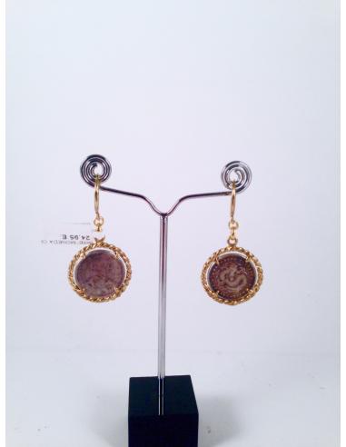 PENDIENTE MONEDA ORIENTAL SENCILLO