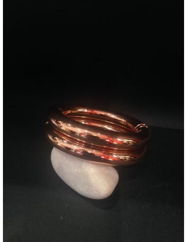 BRAZALETE DOBLE TUBO BAÑADO ORO ROSA