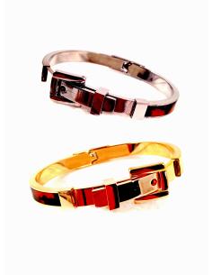 PULSERA ACERO HEBILLA Y TIRA DE CAREY 2