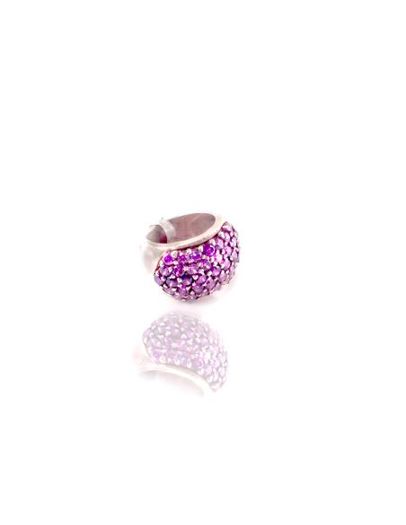 ANILLO PLATA CIRCONITA MORADA 18-90