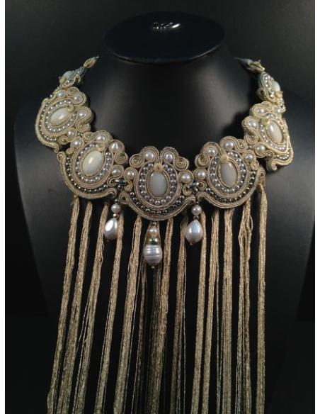 GARGANTILLA SOUTACHE FLECOS SUTACHE BEIGE