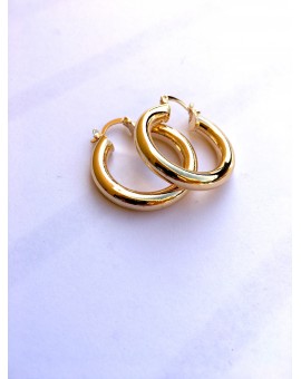 Imagen del producto PENDIENTES ARO DORADOS FANTASIA DIAMETRO 3CM, ANCHO DE TUBO: 6MM