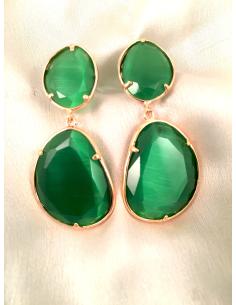 PENDIENTES VERDES DE VESTIR DE PIEDRAS NATURALES