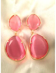 Imagen del producto PENDIENTES ROSA PALO DE VESTIR DE PIEDRAS NATURALES