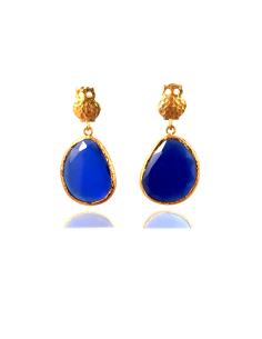 Imagen del producto PENDIENTES AZULES ELEGANTES DE PIEDRAS SEMIPRECIOSAS