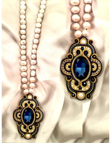 COLlar DE PERLAS CON SOUTACHE
