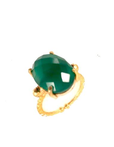 ANILLOS DE PIEDRAS SEMI PRECIOSAS Y MONTURA CHAPADA ORO