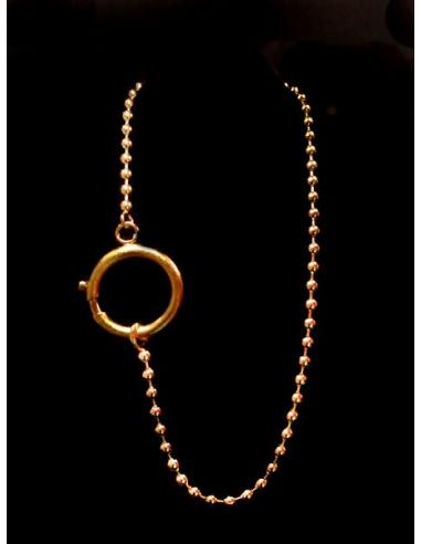 COLLAR BAÑADO ORO BOLAS DOS POSICIONES CIERRE DISEÑO