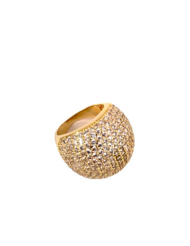 BISUTERIA FINA- ANILLOS DE CIRCONITAS CON BAÑO DE ORO
