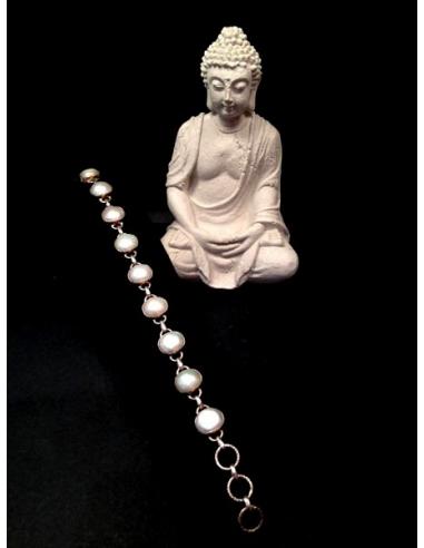 PULSERA PLATA MUJER CON PERLA  INDIA 11-50