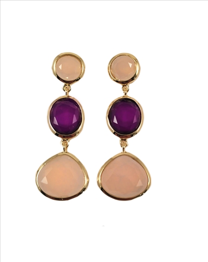 PENDIENTES DE CRISTAL CON MONTURA...