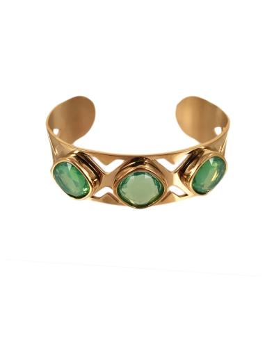 BRAZALETE ETNICO CON CRISTALES DE COLOR