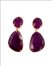 PENDIENTES FUCSIA DE PIEDRA NATURAL (mas colores)