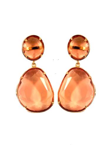 PENDIENTES  LARGOS  ONLINE  COLOR MELOCOTON