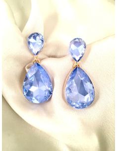 PENDIENTES DE BISUTERIA PARA BODAS COLOR AGUA MARINA