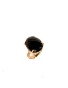 ANILLO NEGRO, PIEDRA ONIX FACETADA