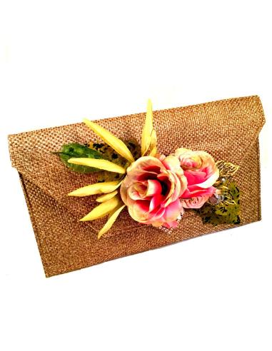 BOLSO DE FIESTA CARTERA FLORES