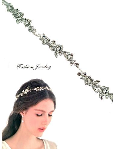 TOCADO DIADEMA METAL FLORES