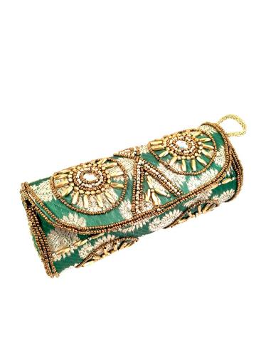 BOLSOS DE FIESTA ORIGINALES DE LA INDIA, VERDE