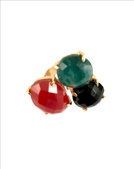 ANILLO DE BISUTERIA PIEDRAS AZUL VERDE MARRON 2