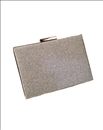 CLUTCH PLATEADO DE BRILLANTINA, BOLSOS DE FIESTA