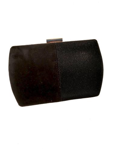 CLUTCH NEGRO EN BRILLO Y ANTELINA, BOLSO DE FIESTA