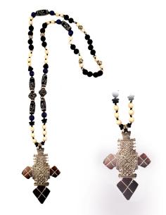 COLLARES PIEDRAS, COLLARES  ETNICOS  CON CRUCES TUAREG