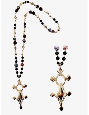 COLLARES PIEDRAS, COLLARES  ETNICOS  CON CRUCES TUAREG