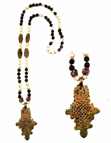 COLLARES PIEDRAS, COLLARES  ETNICOS  CON CRUCES TUAREG