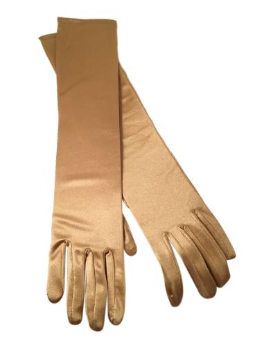GUANTES LARGOS DE NOCHE DORADOS