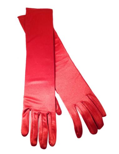 GUANTES LARGOS DE NOCHE ROJOS